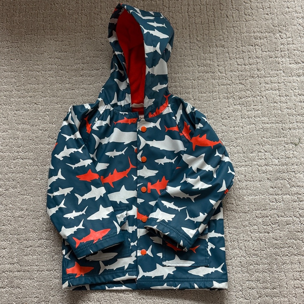 Hatley Blue and Orange Shark Raincoat